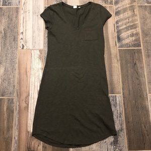 GAP Green T-shirt Dress with Pocket Sz XS